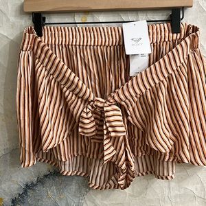 NWT Roxy Lemon Chill Shorts w/Front Tie Closure L